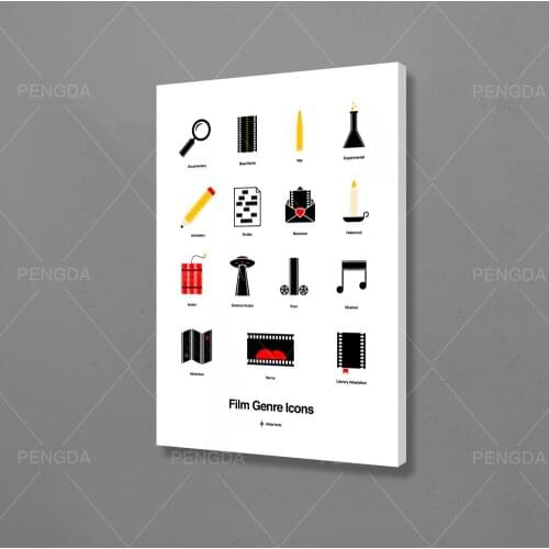 Home Decor Prints Film Genre Icons Pictures Wall Art 1 Piece Modular Poster Nordic Painting Cuadros On Canvas Living Room Frame