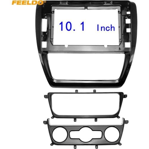 FEELDO Car Audio Fascia Frame Adapter For Volkswagen Sigtar 9" Big Screen 2DIN Dash Fitting Panel Frame Kit #HQ6483