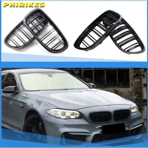 Front Kidney Grilles Gloss Black For BMW F18 F10 F11 5 Series 2010 2011 2012 2013 2014 2015 2016 Replacement Racing Grilles