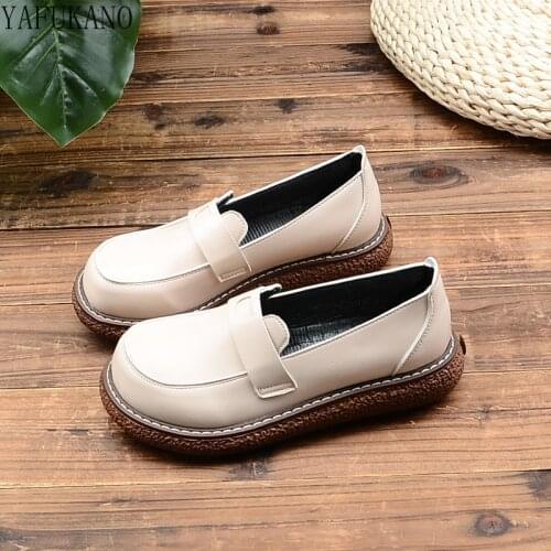 Japanese Harajuku Retro Flat Single Shoes Handmade Thick-Sole Casual Shoes Mori Literary Big Head Doll Shoes Simple Womens Shoes