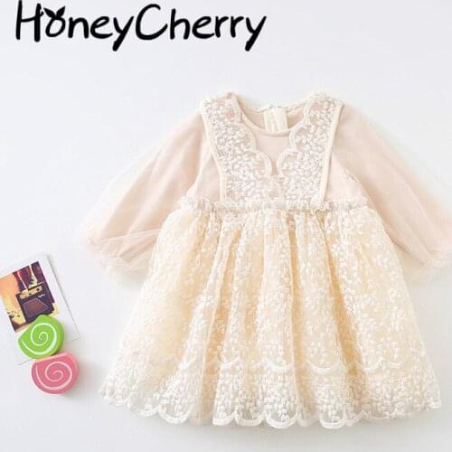 Autumn Girls Dresses For Party And Wedding New Babys Westernized Dresses Princess Childrens Long Sleeve Lacquer dress