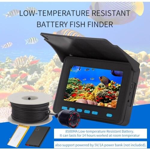 WF25C 20M Fish Finder 4.3 Inch Underwater Fishing Camera 8500MA low temperature resistant battery Deeper Fishfinder