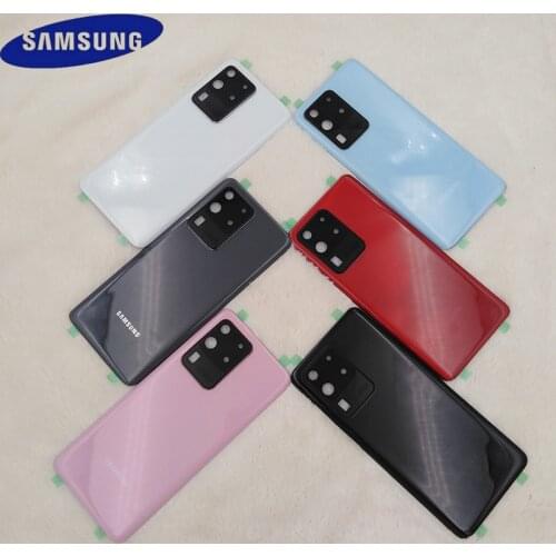 Back Battery Cover For Samsung S20 Plus Rear Door Housing Case Replacement Parts For Galaxy S20/S20 Ultra With Camera Lens Frame