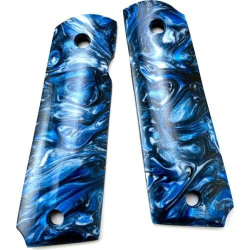 1 Pair Hybrid Cast Resin DIY Handles No-slip Patches Material scales slabs blanks For 1911 Grips Models