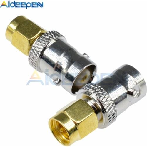 1pcs RF Coax Coaxial SMA Male Plug to BNC Female BNC Connectors Fmale M/F Radio Antenna Adapter For Antennas Broadcast Radios