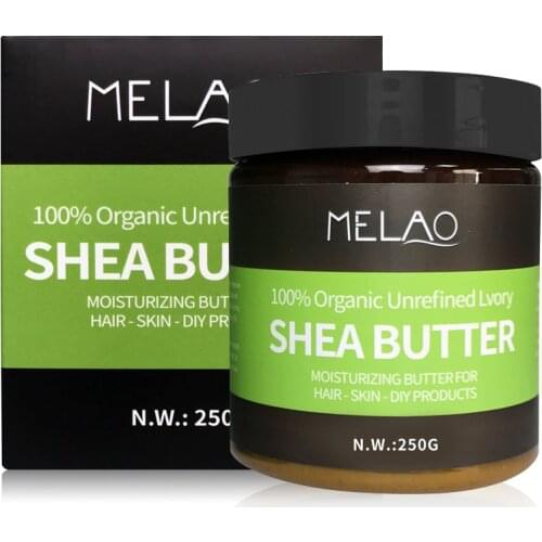 100% Organic Natural Shea Butter Oil Cream Unrefined Lvory Moisturizing For Hair Dry Skin Sunscreen Repairing Skin Care DIY 250g