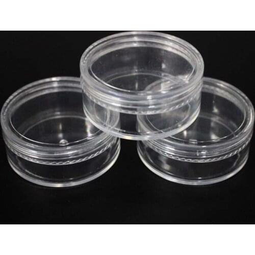 100pcs per lot 30g empty plastic jar, round PS clear cream container 30ml refill pot for loose powder cosmetic packing
