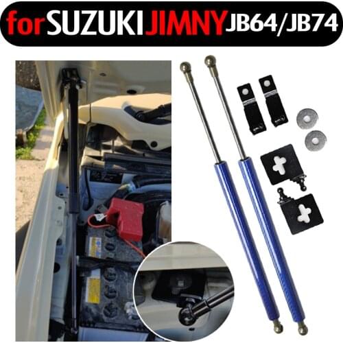 Damper Modify Front Bonnet Gas Struts for Suzuki Jimny JB64 JB74 2018-2020 Carbon Fiber Shock Absorber Car Accessories 2pcs