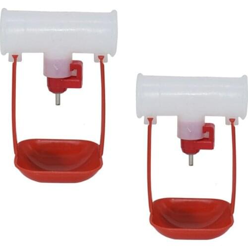 4 set 25mm Chicken Nipple Drinker Hanging Cups Chicken House Drinking Water Cups Poultry Bird Cage Waterline Poultry supplies