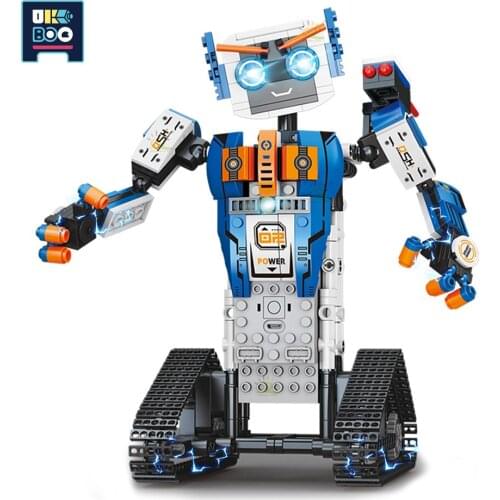 447PCS Technical RC Robot Model Building Blocks City DIY Remote Control Intelligent Programmable Bricks Children Toys for Kids