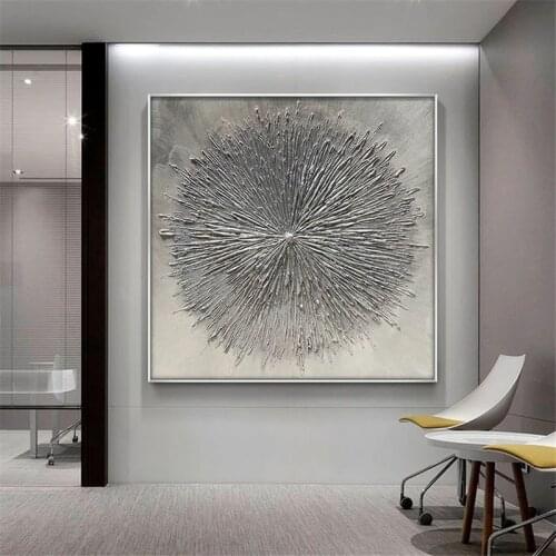 Handmade Abstract Oil Painting Wall Art Modern Minimalist Gold Foil Colorful Picture Canvas Home Decor For Living No Frame