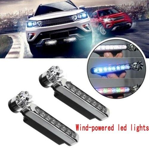 Car in the net light LED wind day light headlight auxiliary decorative wind energy lamp wind-powered led linghts
