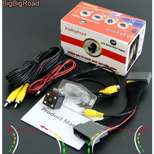 BigBigRoad Car Intelligent Track Rear View Camera Connect to Original Screen For Honda CRV CR-V 2012 2013 2014 2015 2016 2017