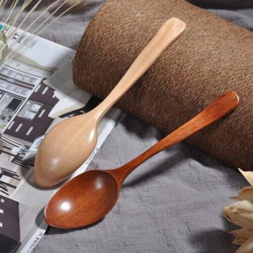 High Quality Wooden Spoon Bamboo Kitchen Cooking Utensil Tools Soup Spoon Wood Porridge Spoon Japanese-Style Tableware