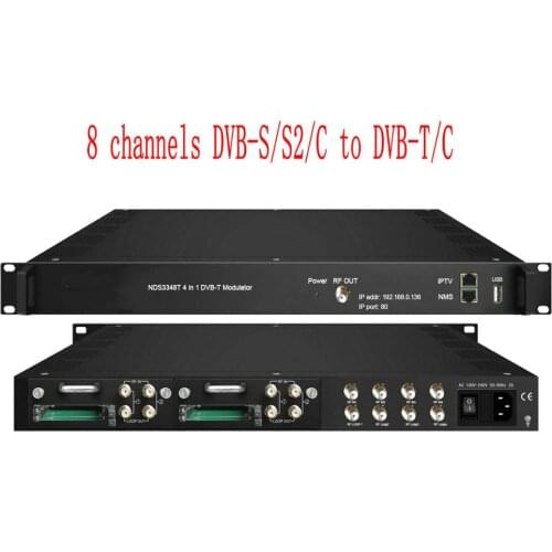 DVB-S2 to DVB-T DVB-C to DVB-T/C Cable TV digital modulator Digital descrambling and modulating machine