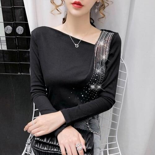 BOBOKATEER Long Sleeve T-shirt Female Clothing Fashion Woman Tshirts Poleras Mujer Camisetas Vetement Femme Top T-shirty Damskie