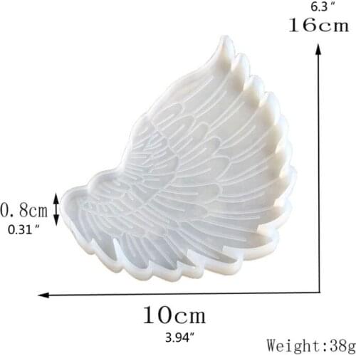 2Pc Wing Coaster Resin Mold Puzzle Teacup Bowl Mat Trays Silicone Mold Art Craft