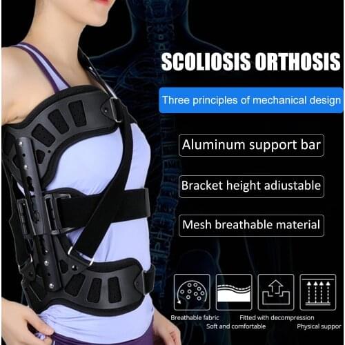 Scoliosis Brace Posture Corrector Treatment Adjustable Spinal Auxiliary Orthosis for Back Postoperative Recovery for Adults