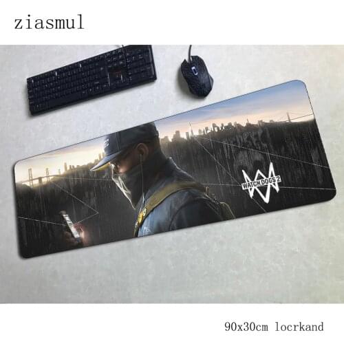 Watch dogs 2 mouse pad 900x300x3mm mousepads High quality gaming mousepad gamer big personalized mouse pads keyboard pc pad