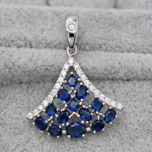 New Bohemian Triangle Pendant for Women white Gold Plated Zirconia Red Green Necklace Pendant Fashion Wedding Jewelry Accessorie