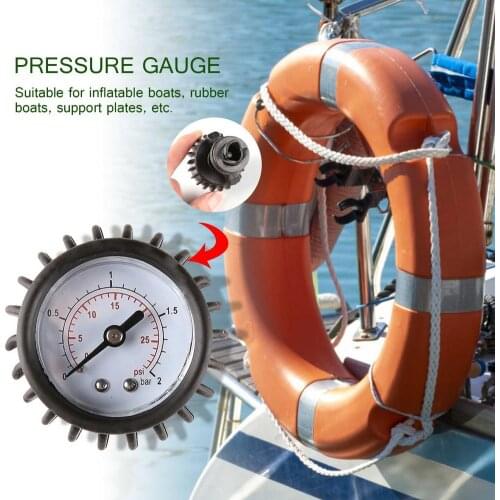 Boat Pressure Gauge PVC Barometric Pressure Gauge Lightweight Reliable Barometer for Inflatable Boats Rubber Boats Support Plate