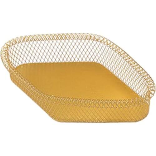 M17D Nordic Style Fruit Vegetable Metal Storage Basket Decorated Display Bowl Rack Dining Table Decoration