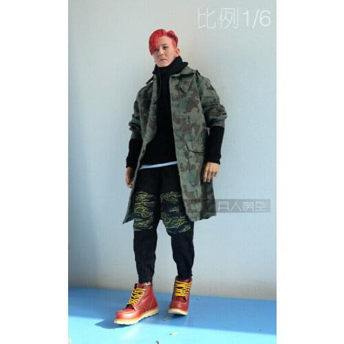 1/6 Scale Long Camouflage Coat Model for 12" Figure Doll