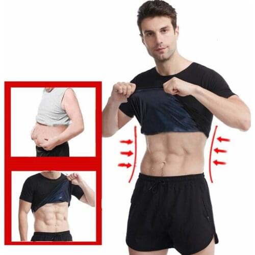 Mens Sweat Slimming Vest Fat Burning Sauna Shapewear Waist Trainer Tummy Hot Thermo Tights Corset Abdomen Weight Loss Fitness