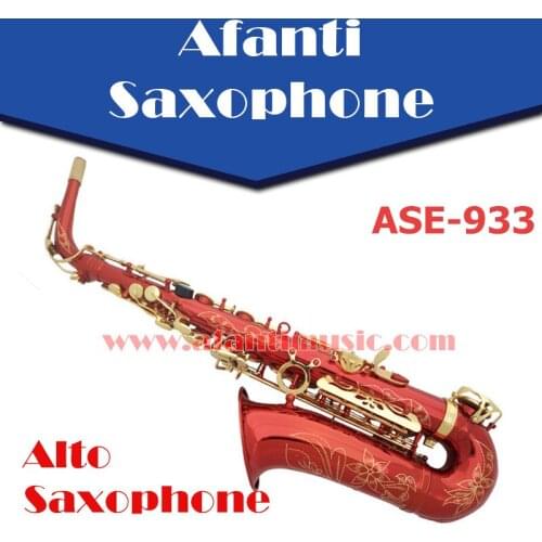 Afanti Music Eb Brass body Electrophoresis Gold Alto Saxophone (ASE-933)