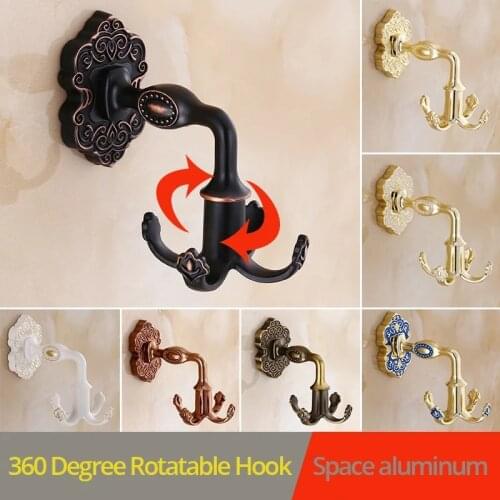 Free shipping wall hanger hook for hat coat clothes towel robe bath,hotel collection traditional royal style,gold,white,antique