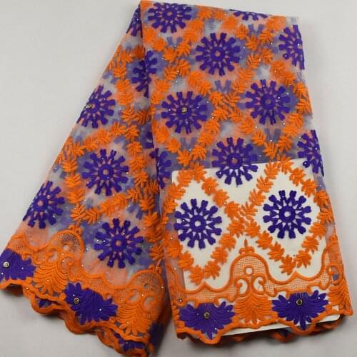 2021 Latest African Laces Fabrics Embroidered African Guipure cord lace nigerian lace fabric 2.5Y African French Net Lace Fabric