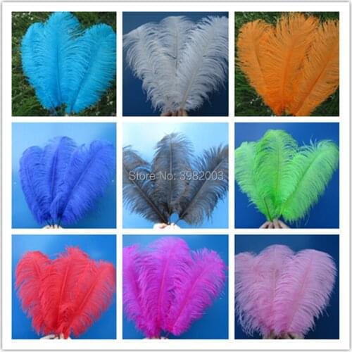 Wholesale 50pcs High quality natural ostrich feathers 50-55 cm /20-22 inches diy Decoration stage performance
