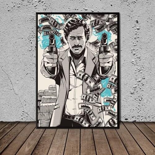 Poster Prints Pablo Emilio Escobar Poster Canvas Oil Painting Art Wall Pictures Living Room Home Decor No Frame