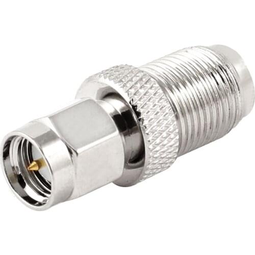 Uxcell F Type Female To Sma Male Plug Coaxial Cable Adapter Connector Silver Tone 4 | bnc | crimp | f | m | mcx | pal | rca | rf