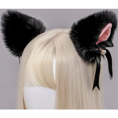 Plush Animal Ears Hairpins Lolita Sweet Fluffy Cat Fox Ear Cosplay Anime Hair Clips Party Costume Hair Accessories