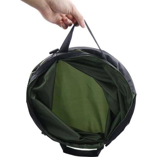 Oxford Cloth Portable Folding Waterproof Outdoor Camping Garbage Dust Bin Car Trash Can Compost Bin Storage Outing Bins Dustbin
