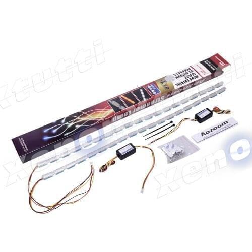 AOZOOM CRYSTAL flexible DRL sequential decorative white/Amber