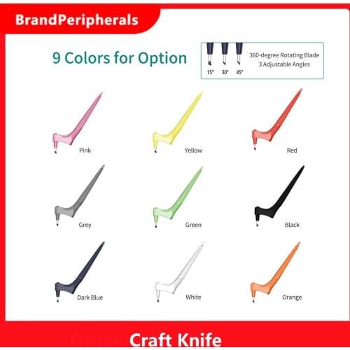 Stainless Steel Craft Knife Precision Craft Cutting Tools 360 Degree Rotating Blade Handheld Craft Cutter with Three Angle