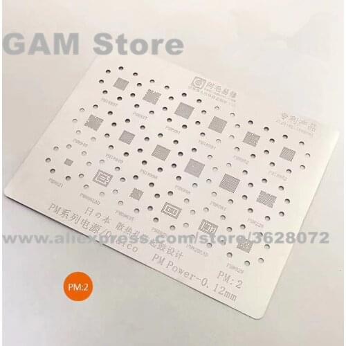 Power IC BGA Stencil PMI8937 8994 8952 8940 8998 PM8084 8226 8821 8028 Solder Reball IC Tin Plant Heat Template 0.12mm Thickness