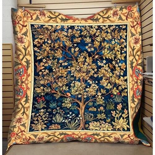 3D Tree Quilt Soft Luxury Vintage High End Fashionable Kids School Adults Bed Summer Cool Quilt Bohemia Dropshipping