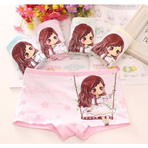 Kids Panties for Girls Boxer Briefs Cotton Sweet Children Underwear Fashion Breathable Underpants