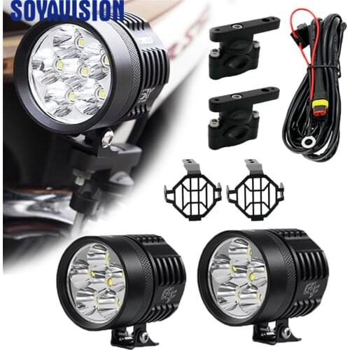 Universal Motorcycle LED Auxiliary Fog Light Spot Driving Lamps For BMW R1200GS F800GS Fog Lights