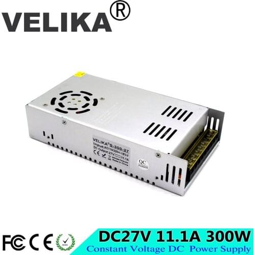 Universal DC 27V 11.1A 300W Switching Power Supply Source Adapter Transformer 110V 220V AC to DC27V For CNC CCTV Motor Stepper