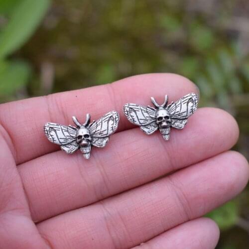 1pair Mini Death Head Moth Earrings