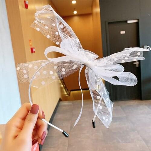 Fashion Sequin Bow Hairband High Grade Pearl Headbands for Women Sweet and Simple Temperament Hair Accessories