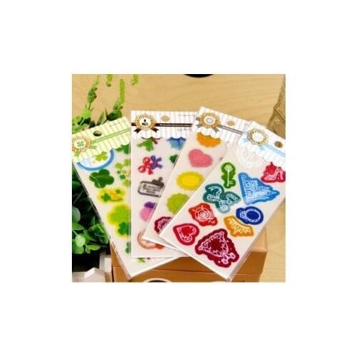 28 Pcs Kids Colorful Transparent PVC Stickers Pictures Decorative Stickers Photo Accessory Props For DIY Scrapbook Photo Album