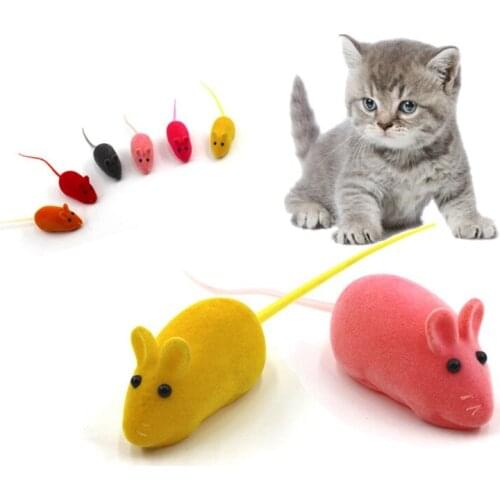 3PCS Legendog Random Color Simulation Mice Cat Toys Realistic Cat Squeaky Toys Rat Cat Toy Kitten Bite Toy Pet Funny Favor Toy