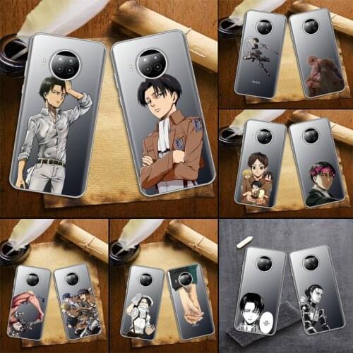 Anime Attack on Titan Phone Case Transparent for Xiaomi mi Redmi note 10 t 8 9 pro lite 11 Samsung S 8 9 10 20 plus ultra