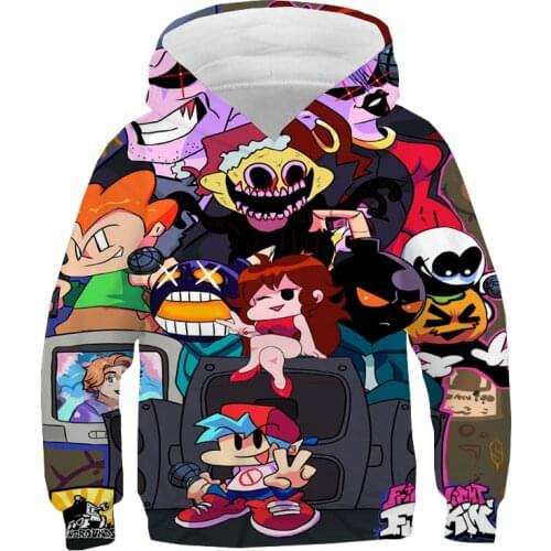 Friday Night Funkin Hoodies Children 3D Print Sweatshirt Kids Streetwear Clothes Oversized Hoodie Kawaii Tracksuit Pullover Tops