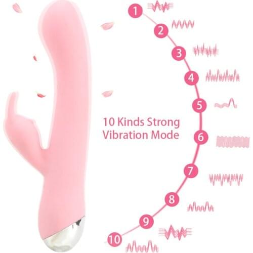 IKOKY 10 frequency Rabbit Vibrator G-spot Massager AV Wand Sex Toys for Women Waterproof Female Masturbation Adult Products